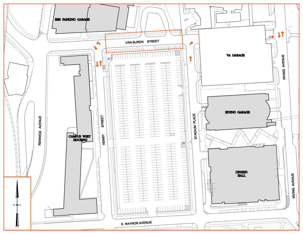 Map of Van Buren Street Closure
