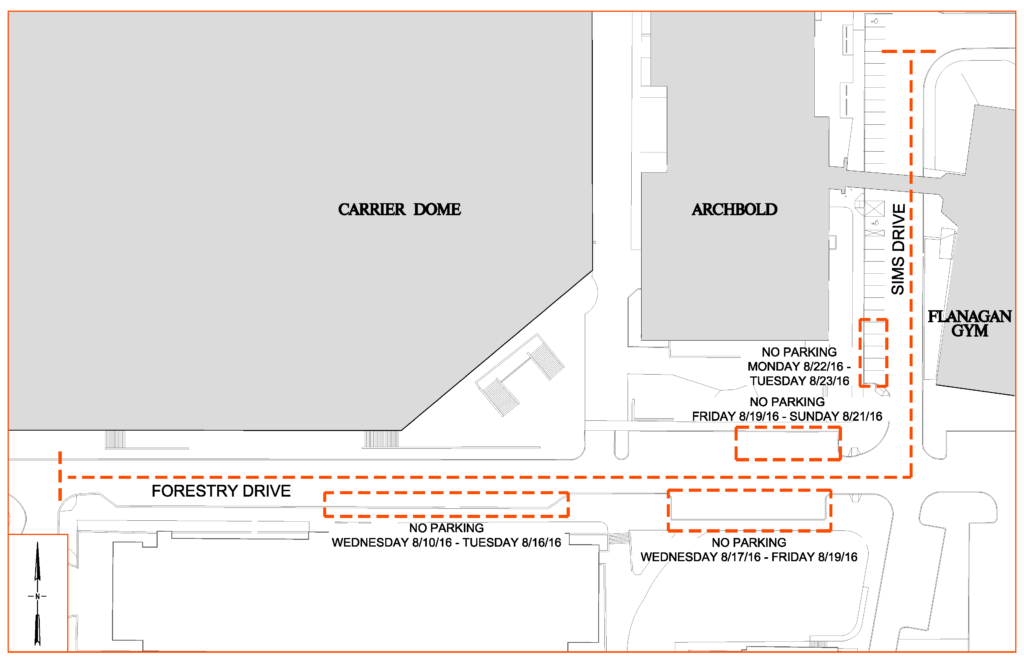 Sims/Forestry Drive Water Main Replacement Map